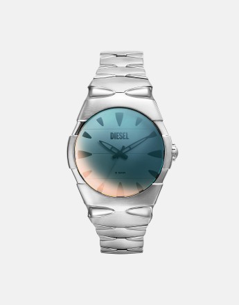 Diesel Men's D-sruptor three-hand stainless steel watch - SILVER