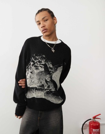 Pacsun graphic sweatshirt in black