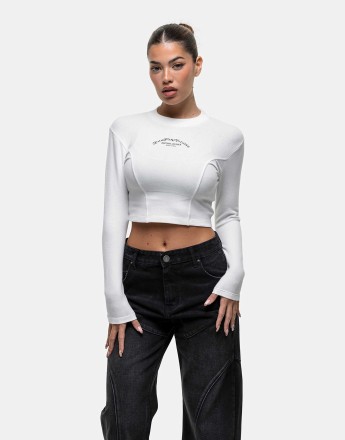 Good For Nothing branded core long sleeve white