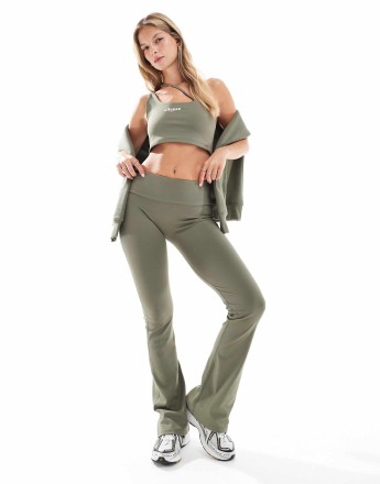 Ellesse Nitro flared legging in khaki