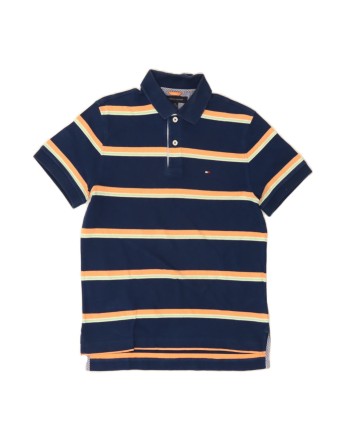Vintage Tommy Hilfiger Polo Shirt Small In Blue Striped