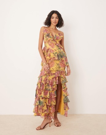 Anaya Floral strappy maxi dress in multi
