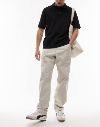 Wrangler Casey Jones workwear relaxed fit twill chino trousers in beige