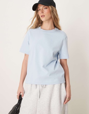 Selected Femme boxy t-shirt in light blue
