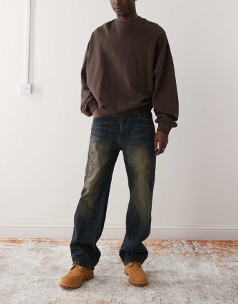 Guess Originals carpenter jeans in vintage darkwash blue